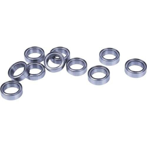 10pcs Miniature Sealed Metal Shielded Metric Radial Ball Bearing Model: MR128-ZZ 8x12x3.5Mm