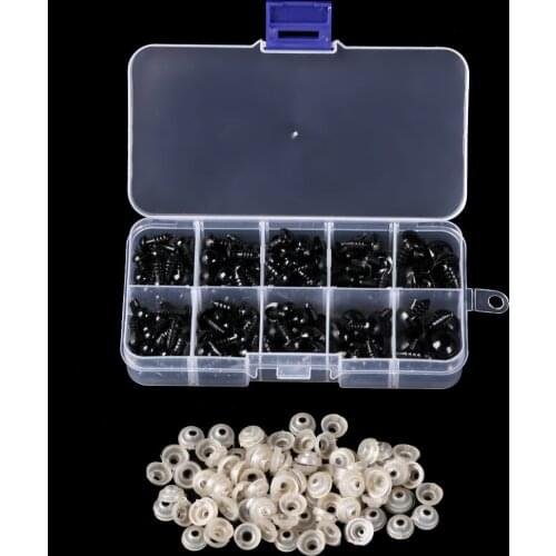 100/150pcs Eyeball Doll Accessories Black Plastic Plush Safety Eyes Amigurumi For Toys 6/8/9/10/12mm DIY Funny Toy Eyes Animal