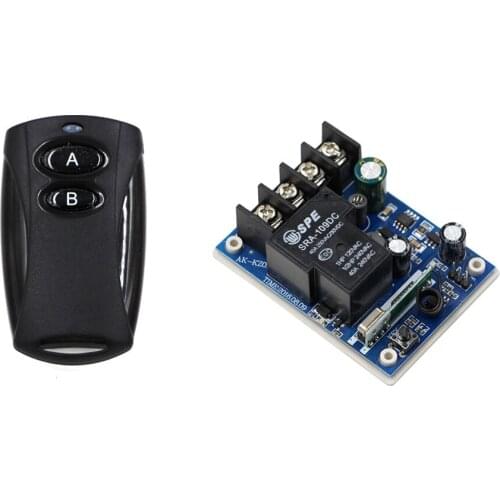 1CH Wireless Relay DC 12V 24V 36V 48V Remote Control Light Switch Receiver Transmitter For LED Bulb Lamp Lights Motor Pump