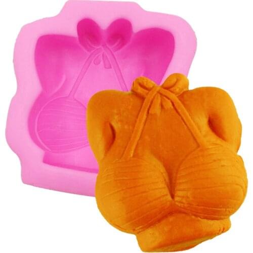 3D Bra Shapes Fondant Mold Sexy Lady Bikini Underwear Silicone Sugar Craft Cake Decorating Clay DIY Mold Tools