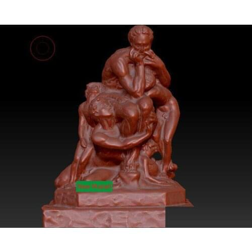 3D model relief STL models file format Goddess of mercy Ugolino