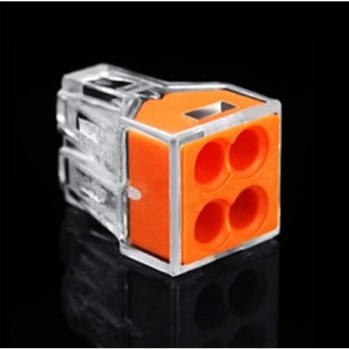 5pcs 773-104 Terminal Block,Wire Junction Box Connector, Wire Splicing Connector,4 Pin Conductor Terminal Block AWG 18-12