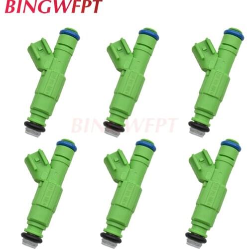 6PCS 0280156007 04861454AA fuel injectors for Chrysler Town & Country 2001-2007 Voyager 2001-2003 3.3L V6