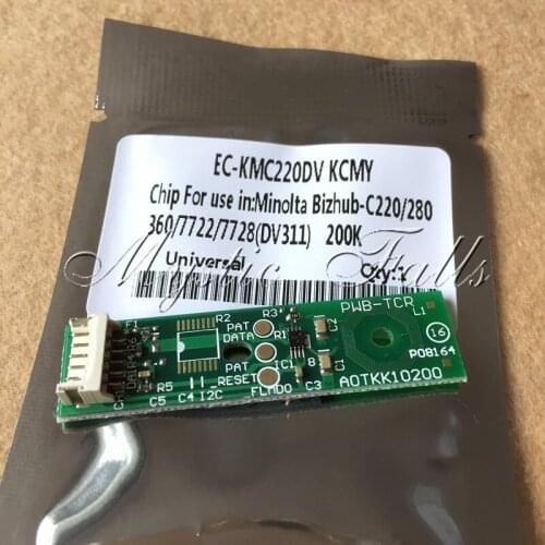 8X C220 C280 C360 Developer Unit Chip for Konica Minolta Bizhub C224 C284 C364 C454 C554 C654 C754 Developing Reset Chip