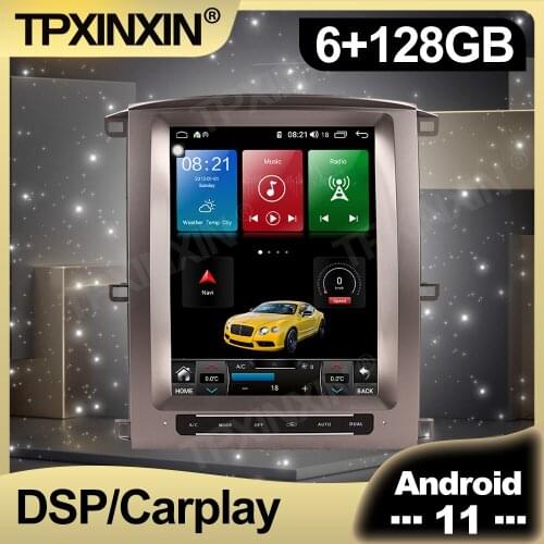 128G Android 11 Tesla Vertical Screen Car Radio For Lexus LC100 2004-2007 Auto Multimedia DVD Player Navigation Stereo GPS 2 din