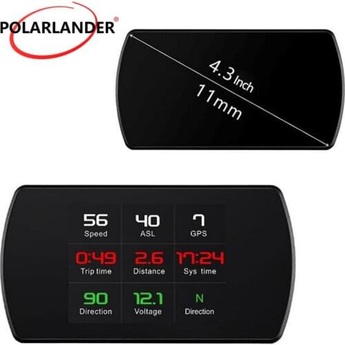 Work for All Vehicles Car HUD Display Car GPS Speedometer HUD Head Up Display Smart Digital Meter GPS Satellites Speed