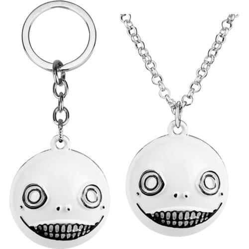 Game NieR Automata Keyring Robot 2B Emil No2 Type B Metal Enamel Keychain For Men Women Car Bag Key Chains Chaveiro Key Holder