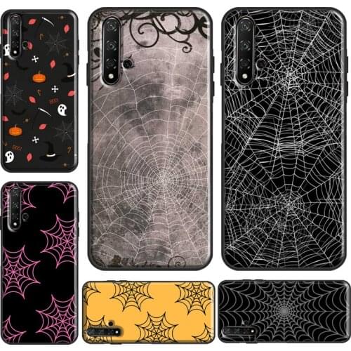 Halloween Spider Webs Case For Huawei Y6 Y7 2019 Nova 5T Funda For Honor 10i 10 Lite 20 Pro 8X 9X 7A 8A Case