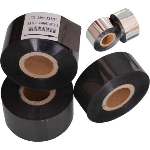 Black Width 35mm length 122m ink roll ribbon for packing bags