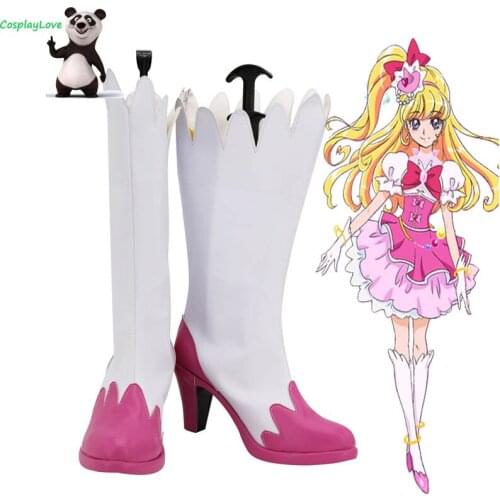 CosplayLove Maho Girls Precure! Cure Miracle Asahina Mirai White Shoes Cosplay Long Boots Custom Made For Halloween Christmas