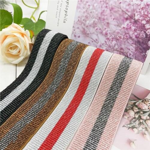 Pink Elastic Band Printing Rubber 4cm Sewing Webbing Classic Pattern Letter Elastic Belt for Clothing Trousers Sewing Supplies