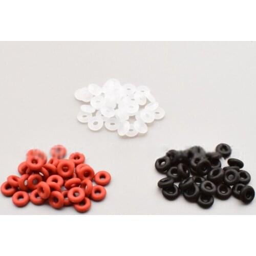 Fit Pan Bracelet Women Black Silica Gel Elastic Ring Spacer Charm Red Silicon Rubber Safety Stopper Beads for Jewelry Making DIY