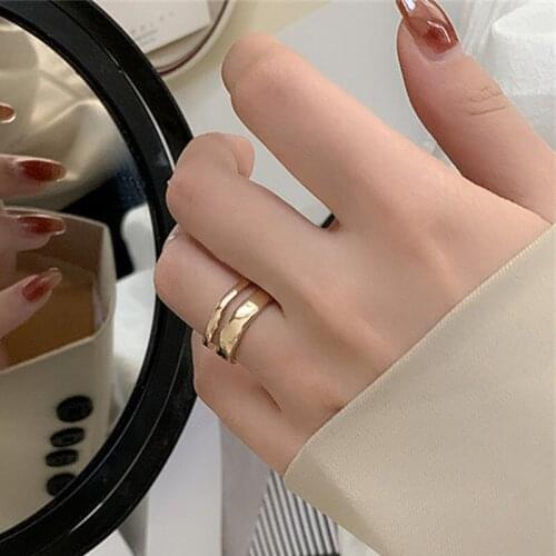 Euramerican Wind Individual Character Simple Ring Ins Cold Geometry Ring Temperamental Hollow-Out Hand Act The Role Ofing Women