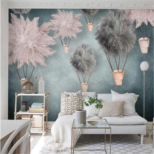 Milofi nordic ins3d three-dimensional childrens room wallpaper wallpaper girl background wall