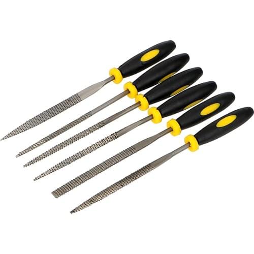 6pcs Mini Metal File Assorted Rasp Diamond Needle File Set Hand File Tool Jewelry Wood Grinding Repair Tool