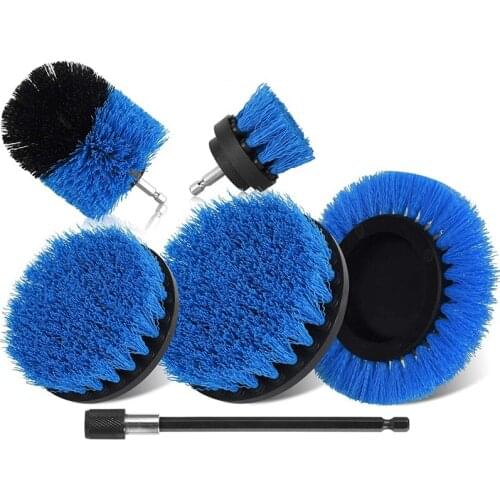 6PCS Brush Accessory Drill Bits, Rotating Gas Washer Cleaning Brush Set for Rims, Bathtubs, Tiles, Kitchens, Cars
