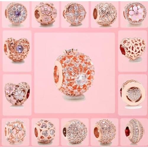 New Pan925 Silver Emperor Concentric Knot Snowflake Beads Are Suitable For Genuine Pandora Bracelet Womens Romantic Jewelry