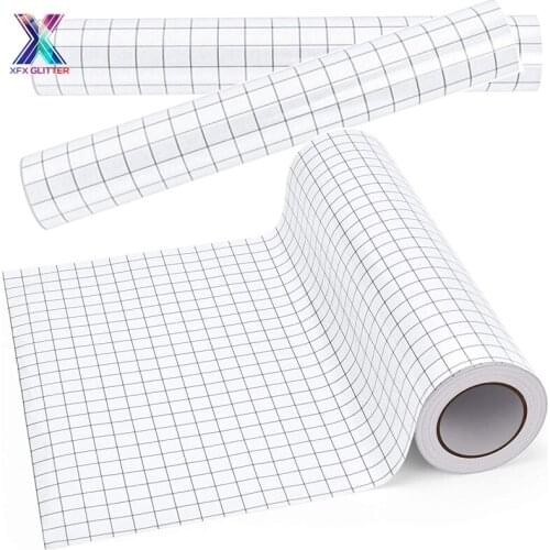 XFX HTV Clear Vinyl Application Tape Alignment Grid for Car Wall Craft Art Decal Transfer Paper Tape Adhesive DIY 30.5cm*300cm