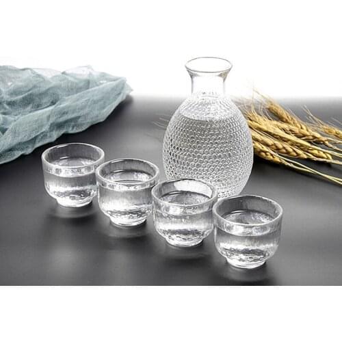 Transparent Glass Wineset 1 Bottle 4 Cup For Vodka Wine Glasses Crystal Whiskey Glasses