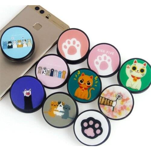 Cartoon Lucky Cat Expanding Stand Grip Mount Phone Socket Fold Mobile Smartphones Pocket Desktop Bracket Phone Stand Holder