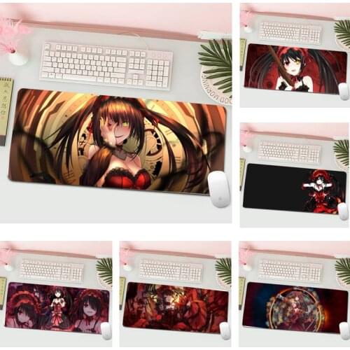 Tokisaki Kurumi Gamer Speed Mice Retail Small Rubber Mousepad XL Large Gamer Keyboard PC Desk Mat Computer Tablet Mouse Pad