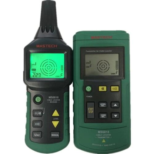 Mastech MS6818 Portable Professional Wire Cable Tester Metal Pipe Locator Detector Tester Line Tracker Voltage12~400V