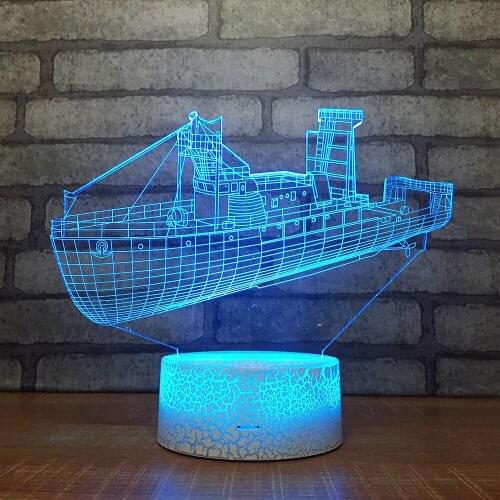 New Warship Desk Lamp Colorful Stereo Led Atmosphere Table Lamps Creative Lamp Gift Factory Direct Sale 3d Night Light