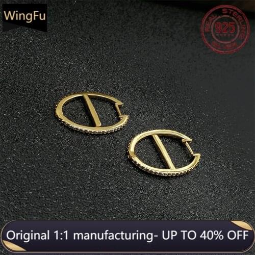 S925 sterling silver buckle earrings simple fashion personality high-end luxury brand Monaco jewelry ladies gifts