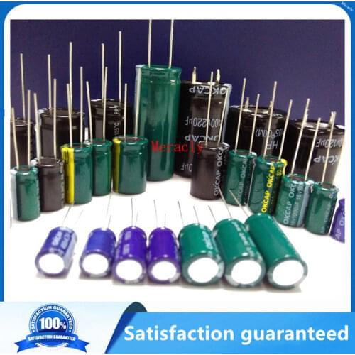 100PCS High frequency and low resistance 6.3V 10 16 25 35 50 400 450V 22UF 47 100 220 330 470 680 1000 1500UF 2200 20