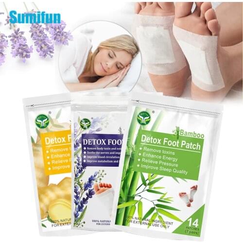 14pcs/bag Detox Foot Patches Artemisia Argyi Pads Toxins Feet Slimming Cleansing Herbal Body Health Adhesive Pad Weight Loss