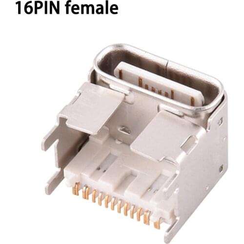 20pcs Micro 16pin C Type Female heightened 4.3mm all-inclusive shell For Mobile Phone Mini USB Jack Connector Charging Socket