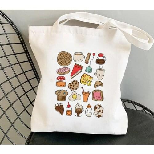 2021 Shopper Brunch by Elebea Printed Tote Bag women Harajuku shopper handbag girl Shoulder shopping bag Lady Canvas Bag