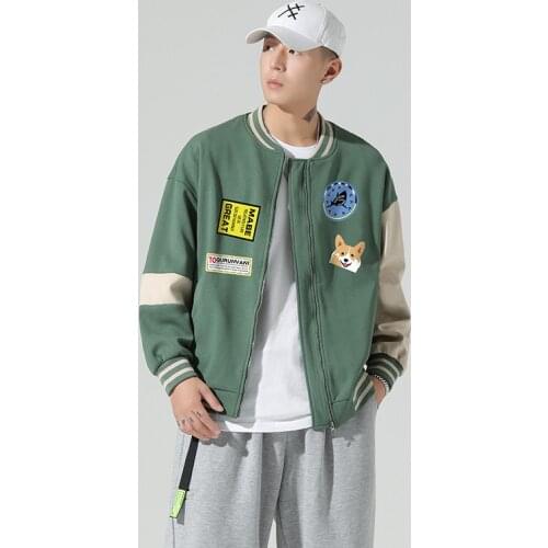 2021 Hip hop baseball jacket coat Fashion Casual Loose Japanese College style Harajuku Oversize Unisex Patchwork Bomber S-3XL