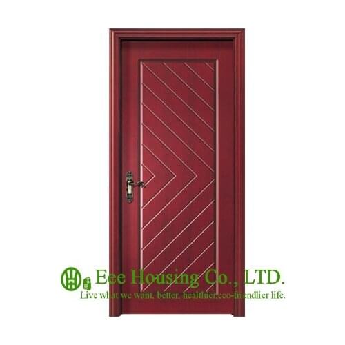 40mm thickness Timber veneer door for apartment, Swing type door, inward & outward opening entry door, MDF Timber door