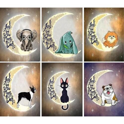 5D DIY Diamond Painting Cartoon Animal Rhinestone Picture Full Square/Round Diamond Embroidery Mosaic Home Decoration Gift Kit