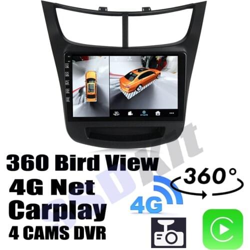 Car Audio Navigation GPS Carplay DVR 360 Birdview Around 4G Android System For Chevrolet Sail 2014~2021