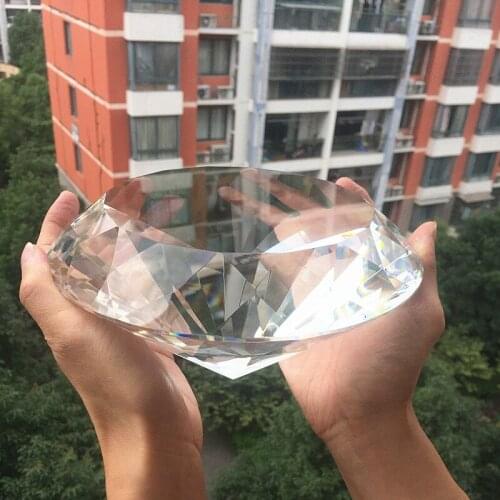 Free shipping 200mm k9 crystal glass color diamond wedding decoration and home decoration crystal gifts