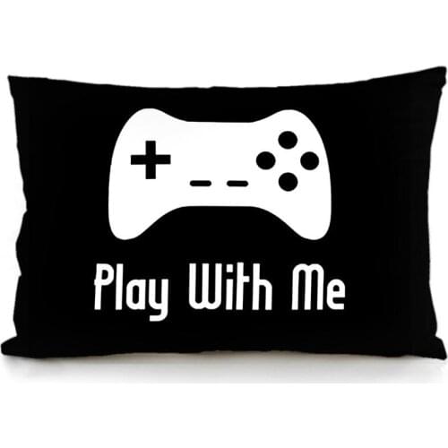 Decorative Throw Pillow Cover Queen Size 20x30 Inches Gamer Game Controller Funny Video Game Sofa Throw Pillow Case Pillowcase