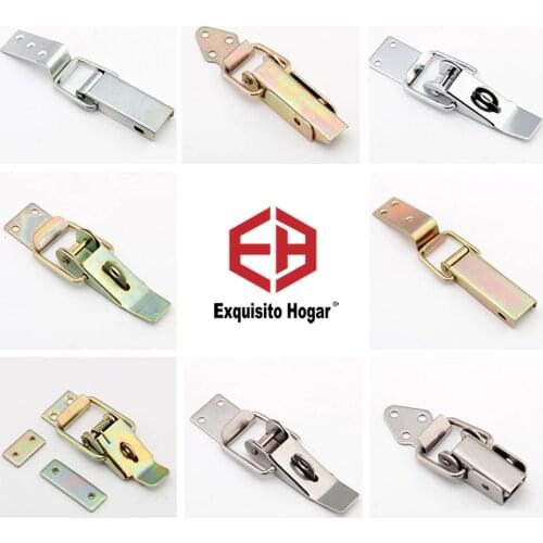Wooden Box Iron Tool Cabinet Fitting Lock Bag Spring Belt Hasp Buckle Hardware Package Accessories