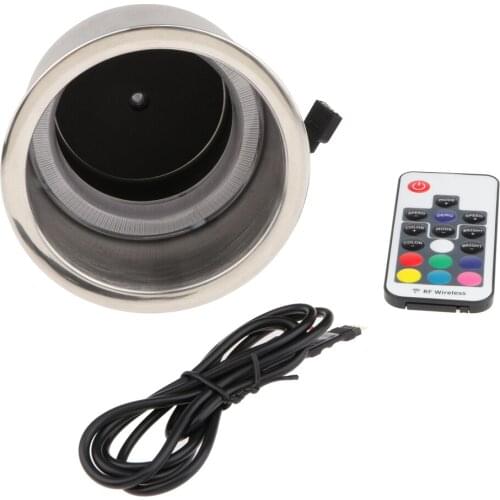 Stainless Steel Drinking Cups Holder With LED Light Drain Marine Boat RV Truck