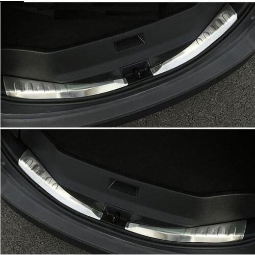 For Toyota RAV4 2013 2014 2015 2016 2017 2018 Stainless Steel Inner Rear Bumper Sill Trunk Door Sill Cover Sticker Accessories
