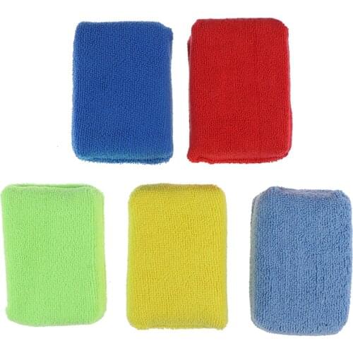 Hot sale 5 PCS Car Care Premium Microfiber Applicators Sponges,Cloths,Microfibre Hand Wax Polishing Detailing Pad