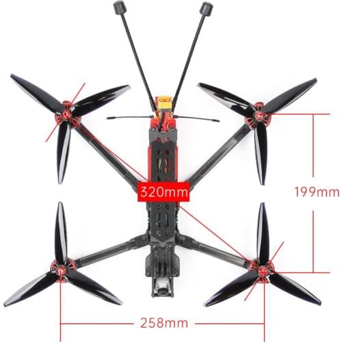 IFlight Chimera7 HD FPV Racing Drone 320mm 7inch 6S LR Drone with SucceX-D F7 V2.1 50A Stack 2806.5 1300KV/1800KV Motor