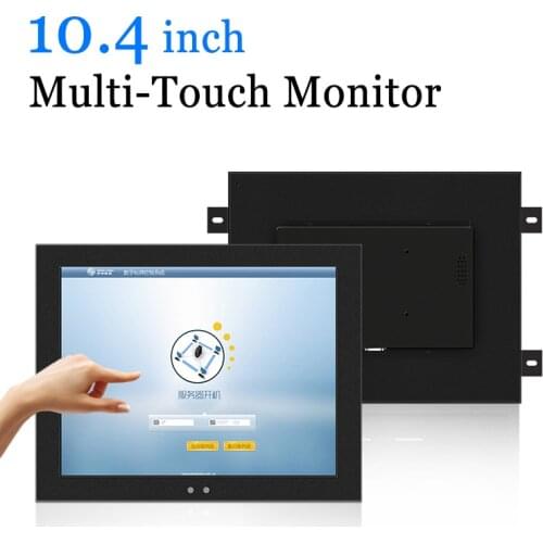 10.4 Embedded Multi Capacitive Touch Screen Display 10.4 Factory LCD Monitor with DVI HDMI VGA AV TV Output