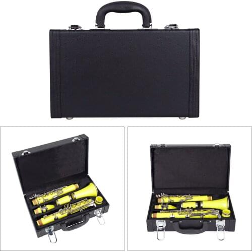 PU Leather Professional Replacement Clarinet Storage Case Portable Padded Box Shockproof Easy Grip Anti Dust