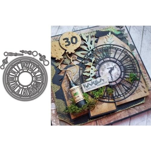 Clock Frame Metal Cutting Dies for Scrapbooking Handmade Tools Mold Cut Stencil New DIY Card Make Mould Model Craft Decoration