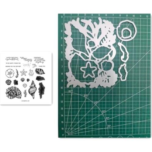 2021 Metal Cutting Dies And Stamps Stencil For DIY Scrapbooking Decorative Embossing Paper Card Dies Cutting Template SEASHELLS