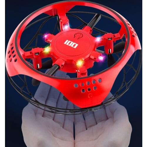 Mini Flying Helicopter UFO RC Drone Hand Sensing Aircraft With 6 LED lights Electronic Quadcopter flayaball Toys for children