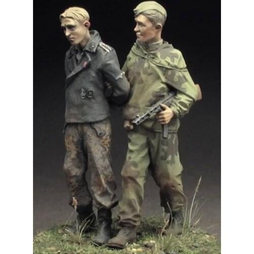 1/35 Scale Models German prisoners and Soviet soldiers WWII Figure Resin Model Kit Free Shipping