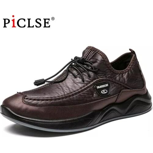 Plus size 46 Fashion Leather Men Casual Shoes Business shoes men loafers Moccasins Black Driving Shoes sneakers Men winter shoes
